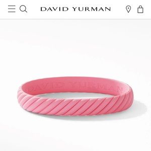 David Yurman Cable Pink Rubber Bracelet